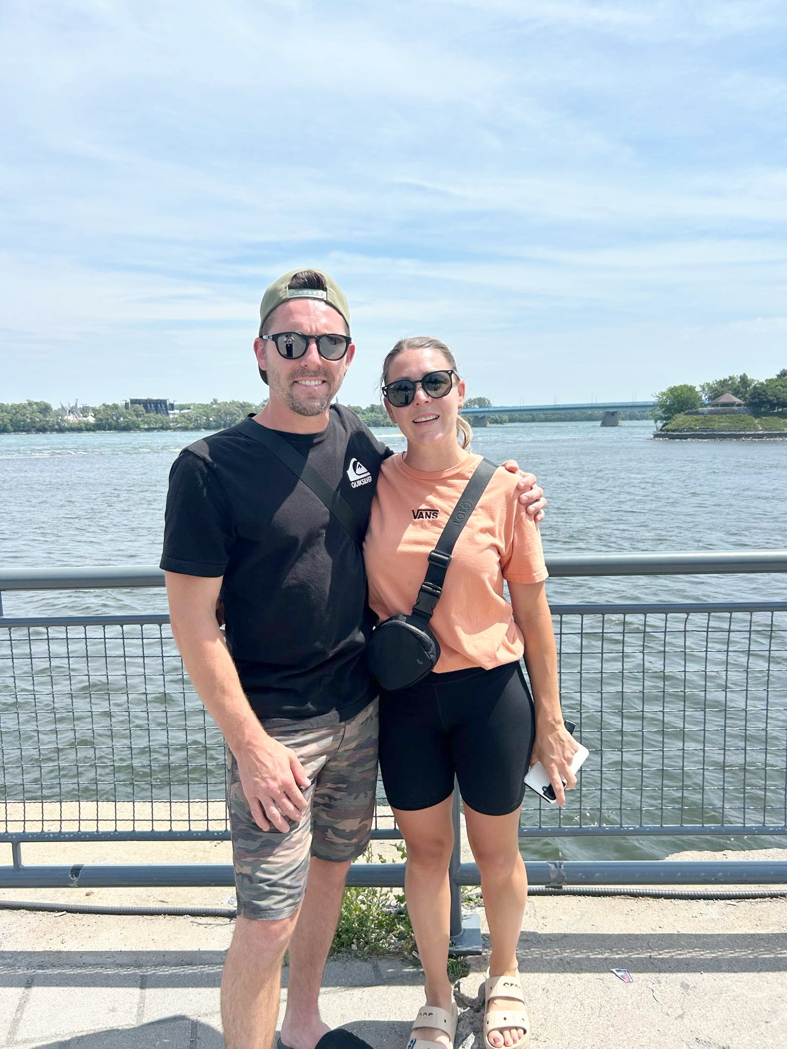 Heat wave July 24 Maxime Larivière and Catherine Couture Maxime Larivière and Catherine Couture were preparing to cool off thanks to the nautical activity jump-moutons, in the Old Port of Montreal. potential heat wave our doors:
